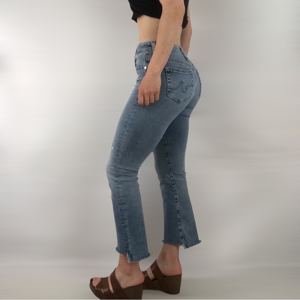 Ag Adriano Goldschmied Farrah Boot Crop Jeans Size 15 Boho Denim Stretch